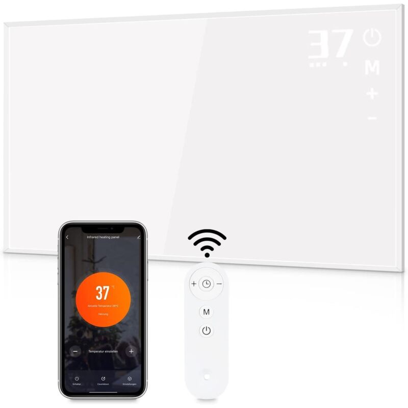 foto del prodotto gbly riscaldamento a infrarossi a parete riscaldatore a infrarossi da 600 watt app riscaldatore elettrico a risparmio energetico a parete con