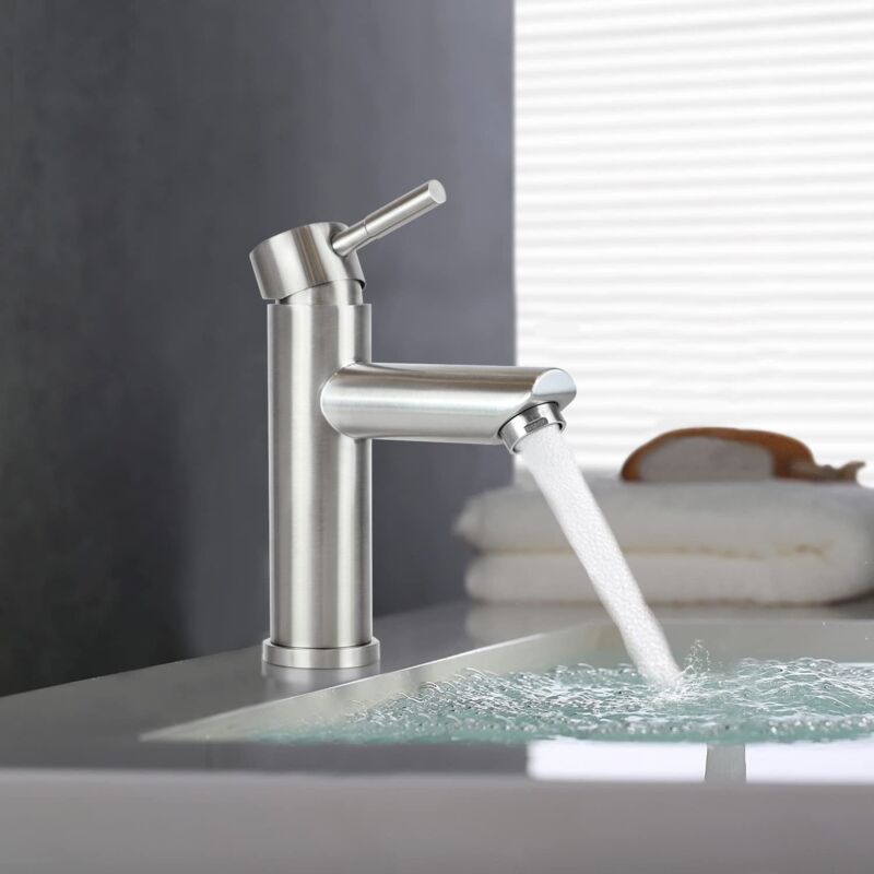 foto del prodotto gbly rubinetto del bagno miscelatore per lavabo a due vie per bagno , rubinetto per acqua calda e fredda ad alta pressione, monocomando per