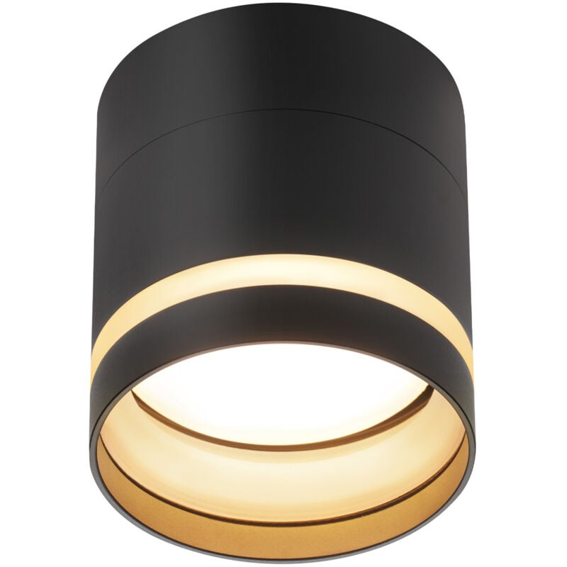 foto del prodotto gbly spot led in rilievo nero spot per soffitto rotondo spot in acrilico a luce bianca calda spot in rilievo con spot per soffitto piatto gx53