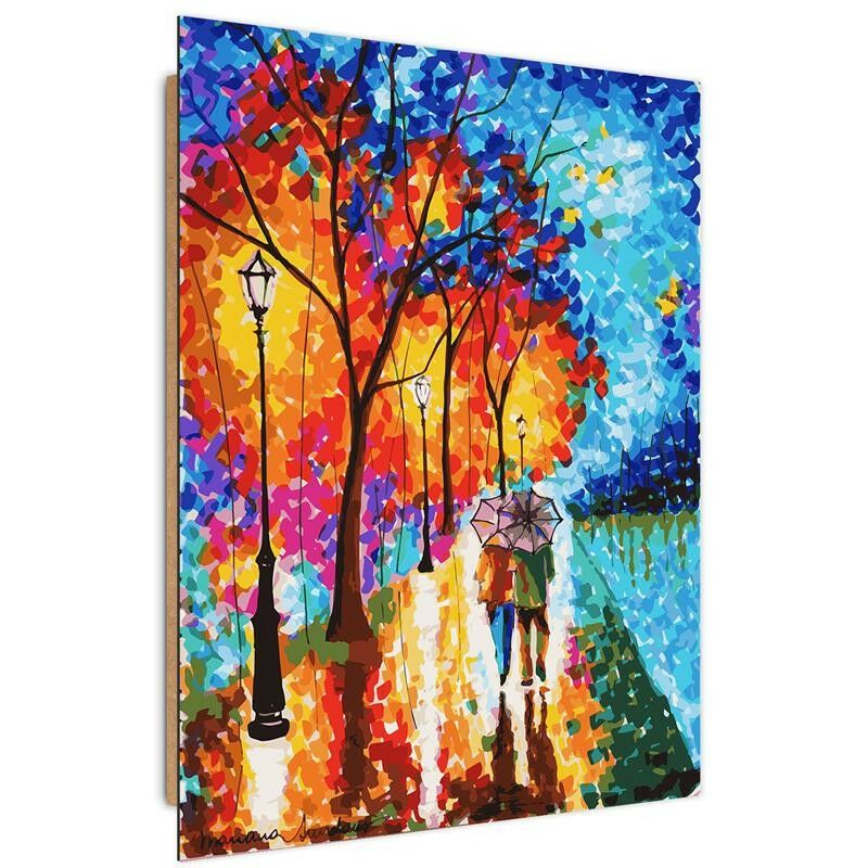 foto del prodotto gbshop quadro deco panel, alberi d autunno nel parco 70x100