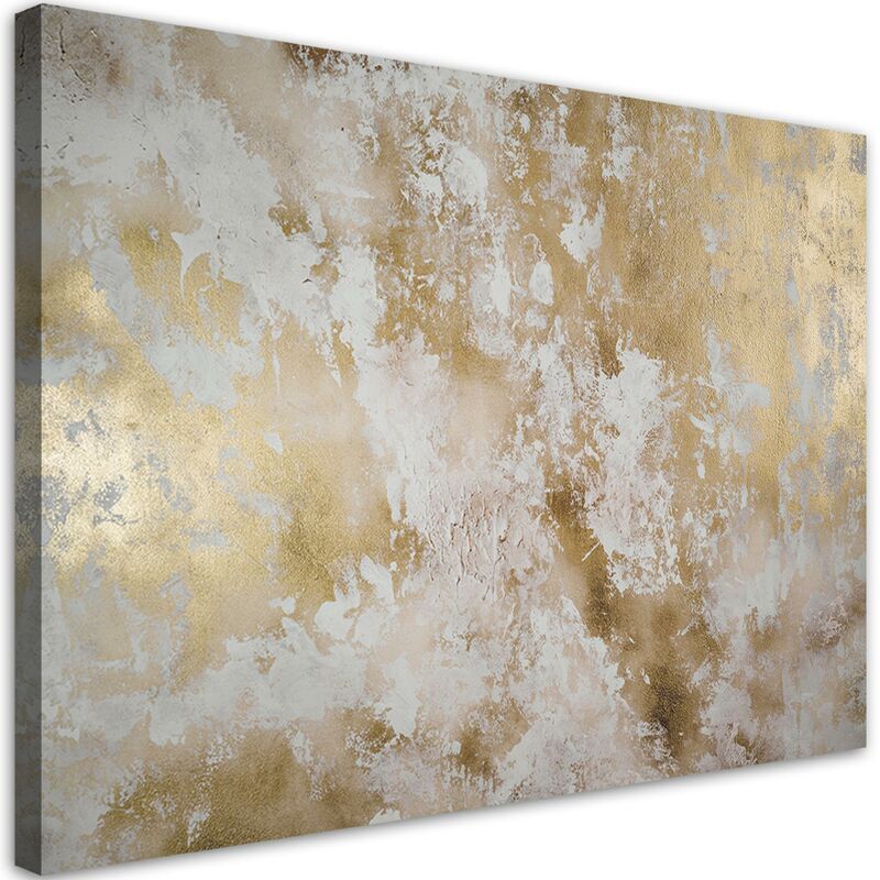 foto del prodotto gbshop quadro su tela, astrazione dorata 120x80