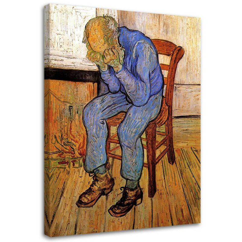 foto del prodotto gbshop quadro su tela, vecchio in tristezza v. van gogh 60x90