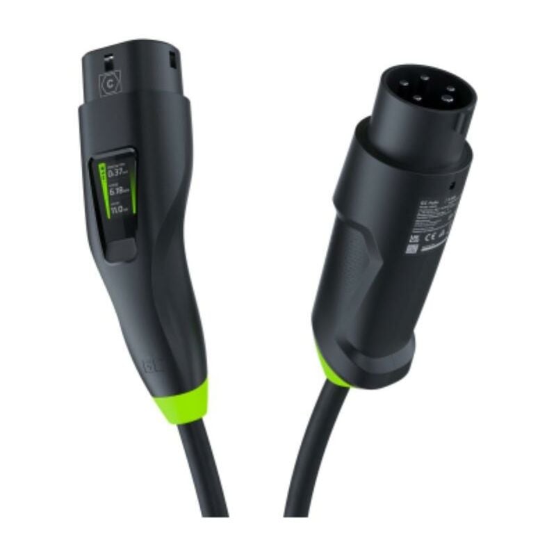 foto del prodotto gc habu ev mobiles ladeger t 11 kw 7 m typ 2 cee zum laden von elektrofahrzeugen ev phev 2in1 wallbox mit gc anwendung green cell