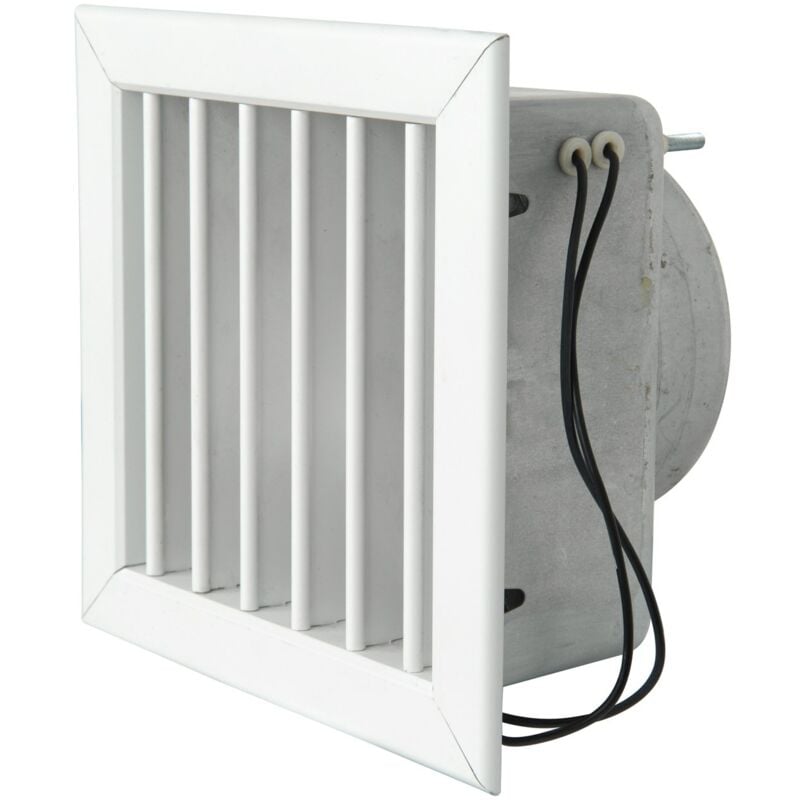 foto del prodotto gcmib1615100 griglia per camini con elettroventola, alluminio verniciato 160x160 mm, bianco la ventilazione