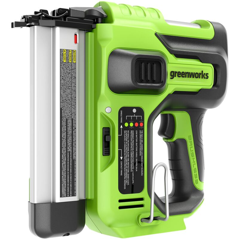 foto del prodotto gd24bn chiodatrice a batteria 110pz min, capacit 110 chiodini, per chiodi 18ga da 20 50mm, senza batteria 24v e caricabatteria, garanzia 3 anni