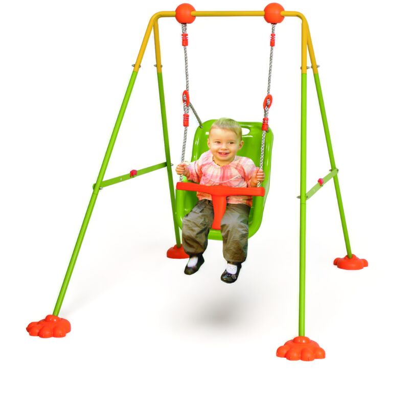 foto del prodotto gdlc altalena con sediolino di sicurezza richiudibile in acciaio gioco da giardino allegra baby