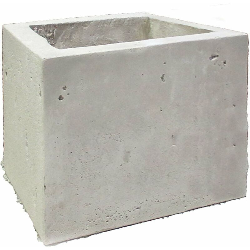 foto del prodotto gdlc fioriera in granulato di pietra grigio 25x25xh33cm decogarden