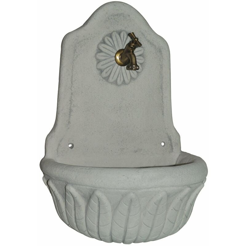 foto del prodotto gdlc fontana a parete foglia grigio 47x23xh66cm decogarden