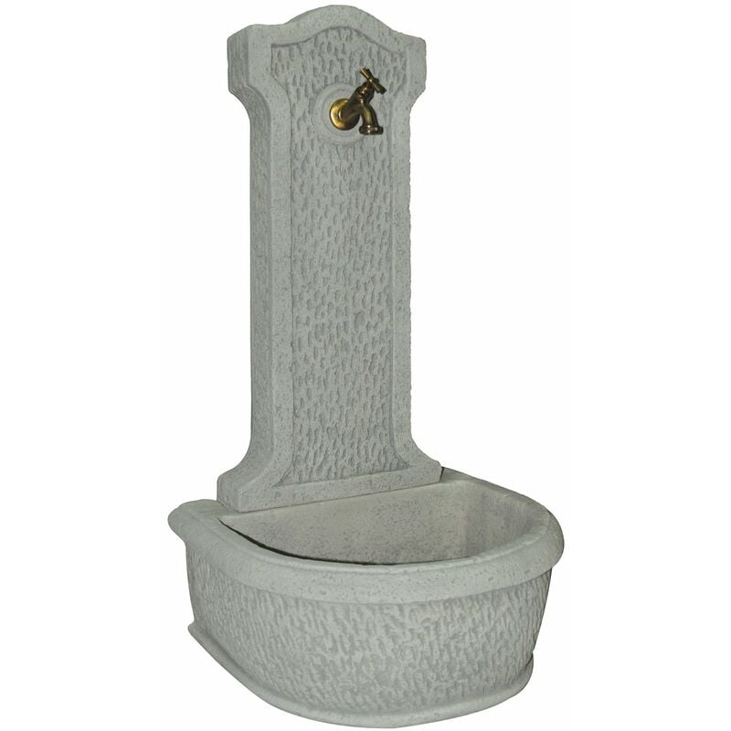foto del prodotto gdlc fontana a parete pietra grigio 40x50xh100cm decogarden