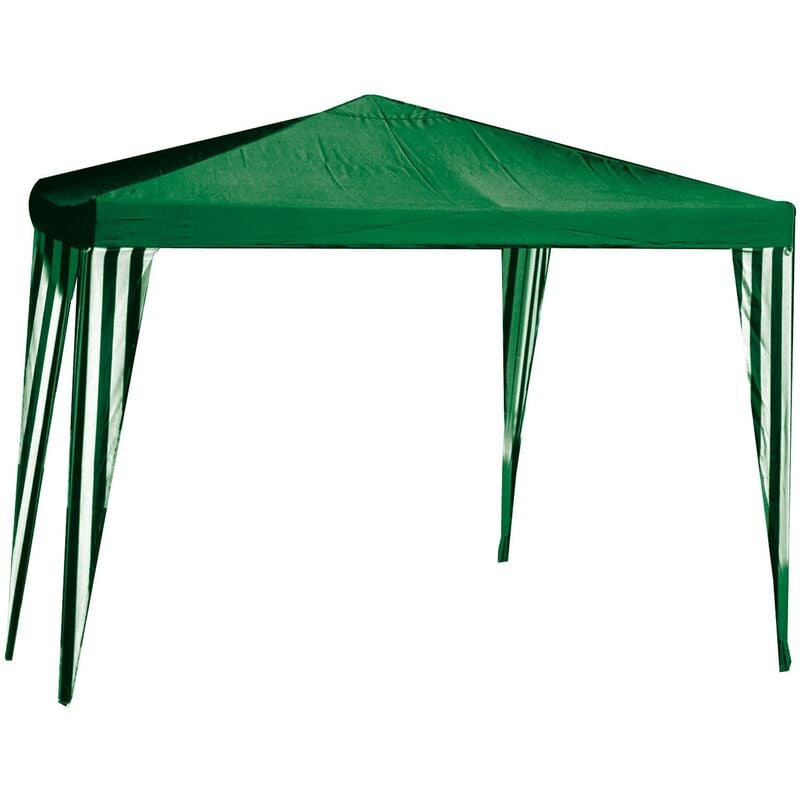 foto del prodotto gdlc gazebo 3x4 mt telo copertura in poliestere verde bianco da giardino