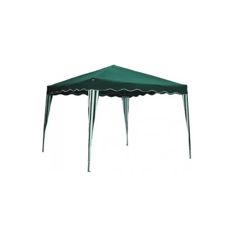 foto del prodotto gdlc gazebo 3x4 mt telo copertura in poliestere verde bianco da giardino