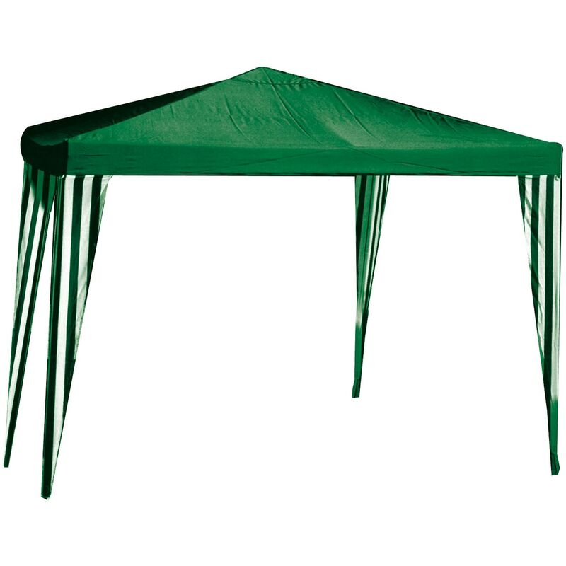 foto del prodotto gdlc gazebo tropikana 300x300 cm telo in poliestere verde bianco arredo giardino
