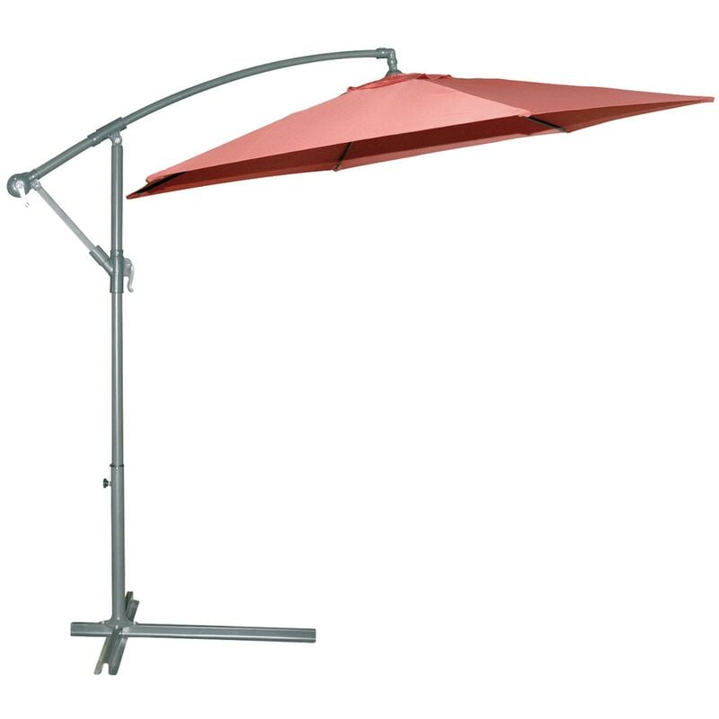 foto del prodotto gdlc ombrellone alluminio tondo laterale 300 cm salmone garden deluxe collection