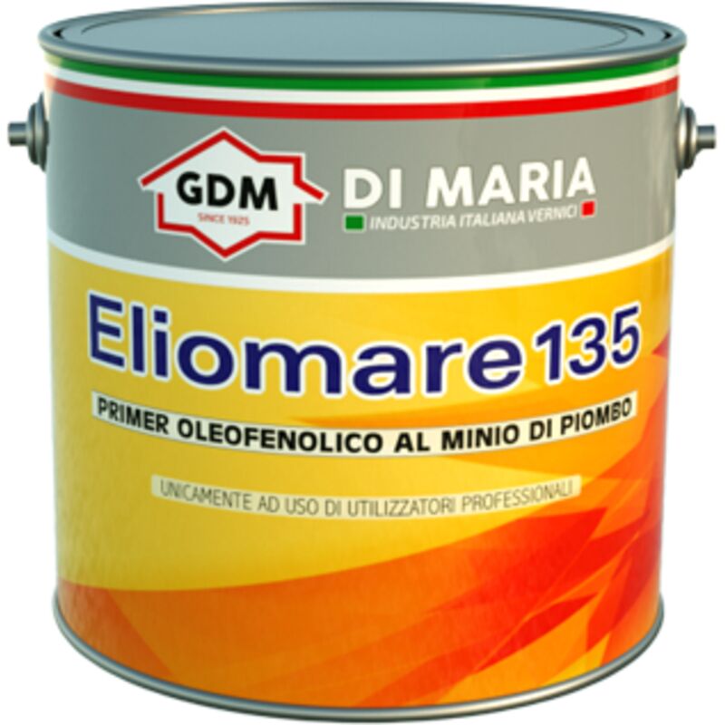 foto del prodotto gdm antiruggine al minio di piombo 2,5lt tipo professionale cancelli , ferro, mare