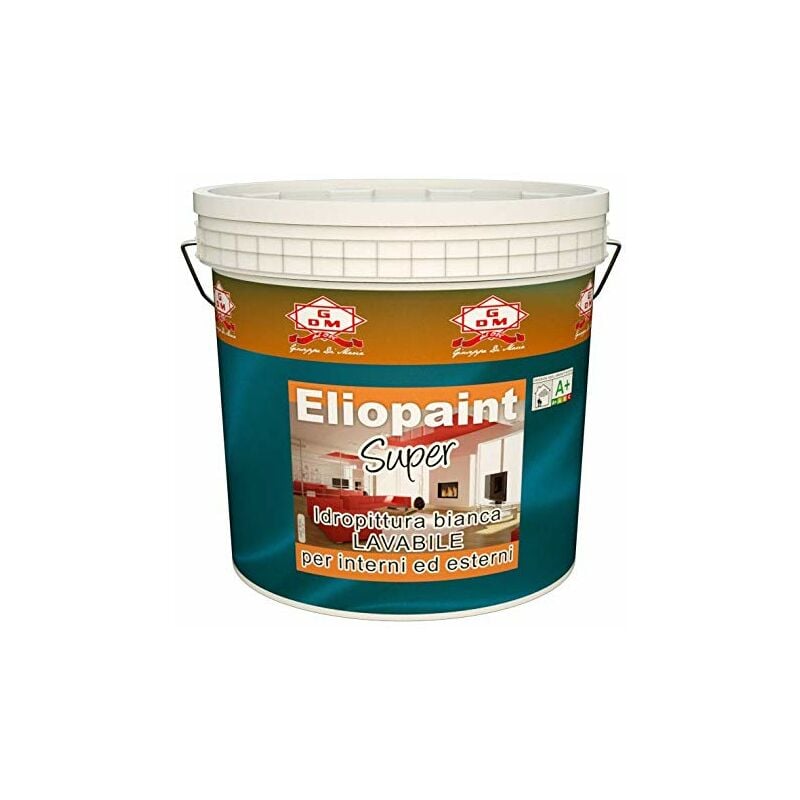 foto del prodotto gdm idropittura lavabile eliopaint bianco super da lt.14