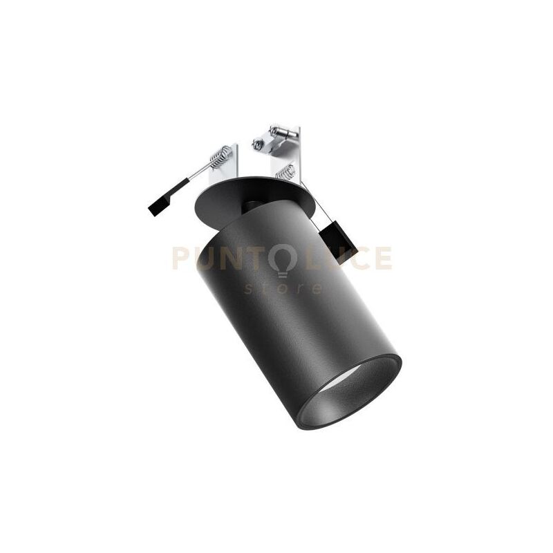 foto del prodotto gea luce gfa1391 faretto ad incasso orientabile 1 luce attacco gu10 colore nero satinato d.5,7cm h.9cm