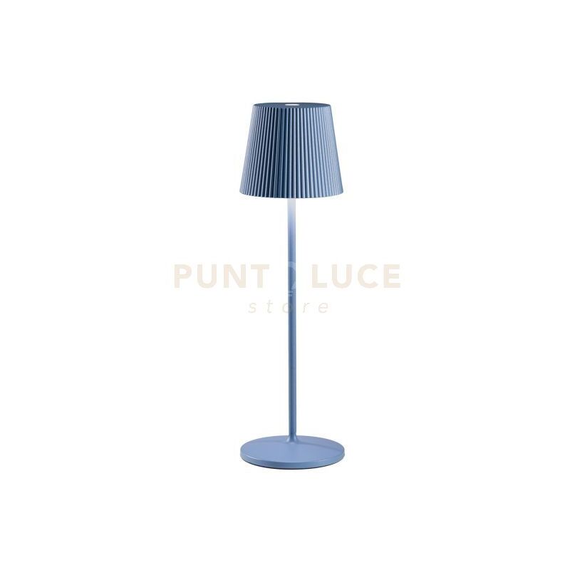 foto del prodotto gea luce gls054 lampada ricaricabile a batteria blu a led 3000k 240lm 3w