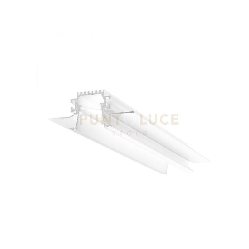 foto del prodotto gea luce liverpool rg sistema modulare sezionabile ad inacasso e scomparsa piu diffusore 20mm rientrato trasparente colore bianco mt 2