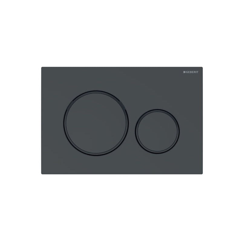 foto del prodotto geberit 115.882.dw.1 placca di comando , per risciacquo a 2 quantit , nero nero opaco, 24.6 x 16.4 x 1.2 cm