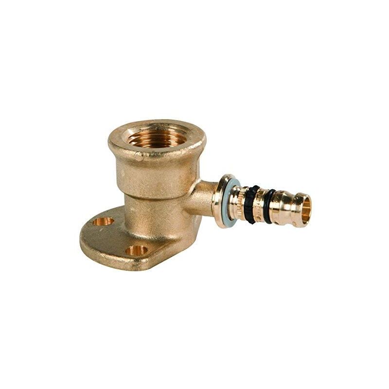 foto del prodotto geberit 612.289.00.5 mepla gomito a pressare flangiato corto, oro