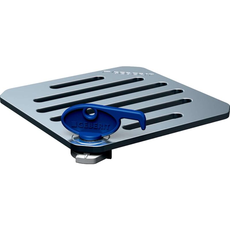 foto del prodotto geberit accessori griglia con serratura per scarichi a pavimento 13x13 cm, acciaio inox 388.107.00.1
