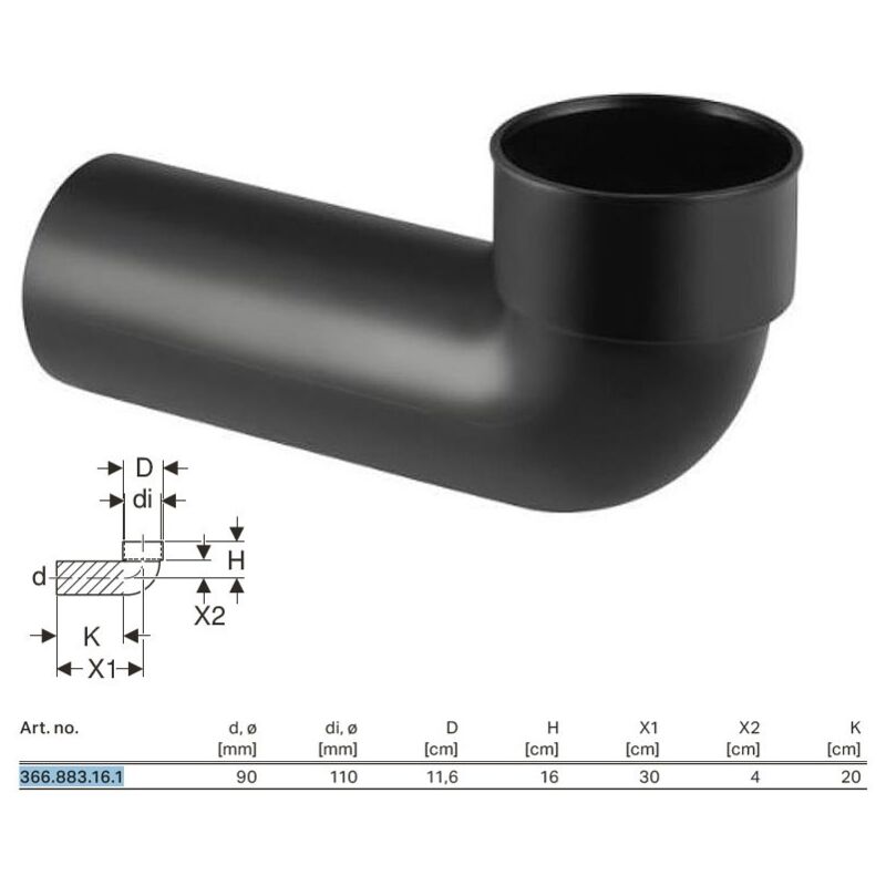 foto del prodotto geberit curva tecnica 88,5 pe per vaso a pavimento 90 mm 366.883.16.1