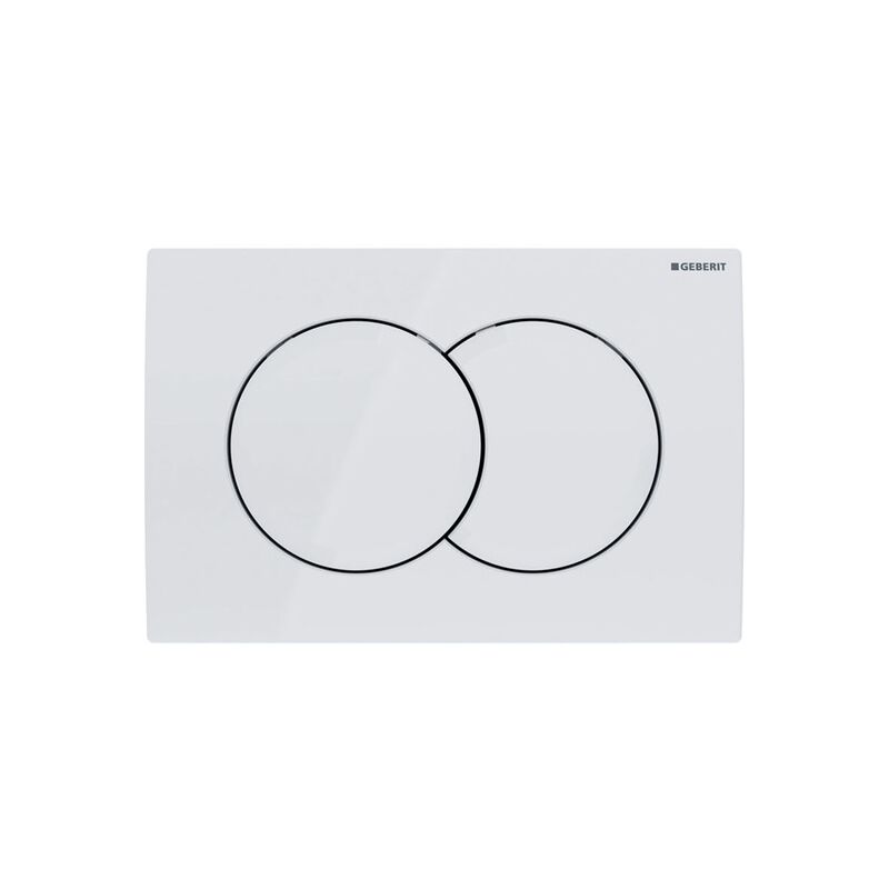 foto del prodotto geberit delta01 placca di comando, bianco alpino 115.107.11.1