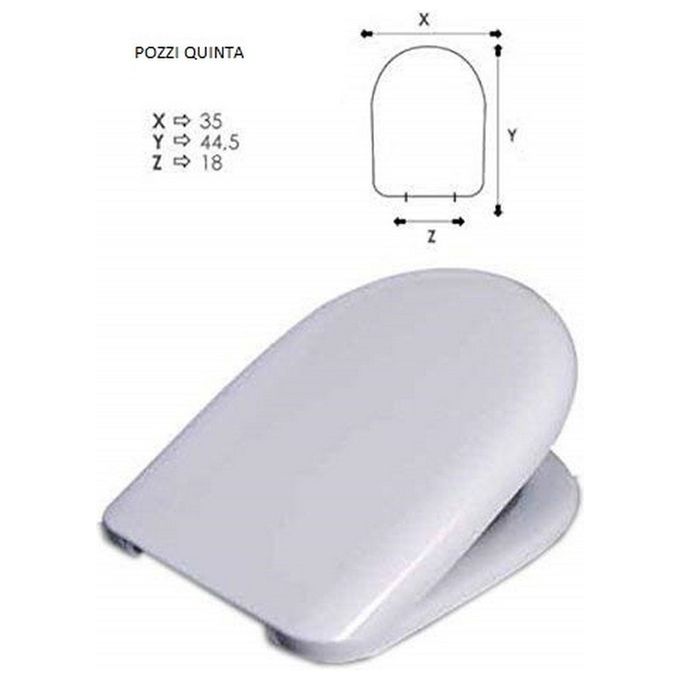 foto del prodotto geberit easy quinta 42763 sedile termoindurente rallentato bianco