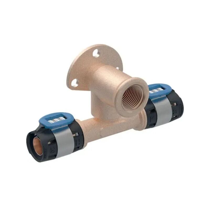 foto del prodotto geberit gomito di allacciamento a t 90 flowfit disassato per multistrato a pressare 1 2 20mm profondit 36mm