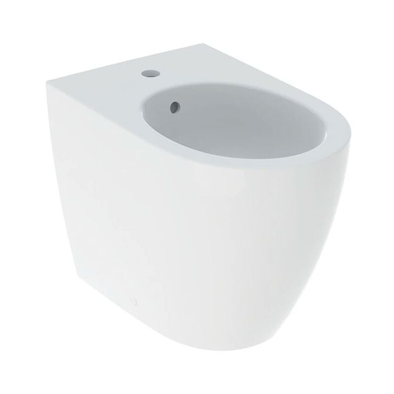 foto del prodotto geberit icon bidet a pavimento, a filo parete, con foro rubinetteria, troppopieno e fissaggi nascosti, colore bianco finitura lucido 502.384.00.1