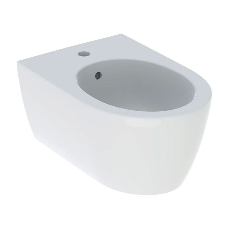 foto del prodotto geberit icon bidet sospeso, con foro rubinetteria e troppopieno, con fissaggio nascosto, colore bianco finitura lucido 501.898.00.1