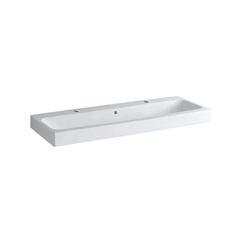 foto del prodotto geberit icon lavabo 120x48,5cm blanc, avec deux trous pour