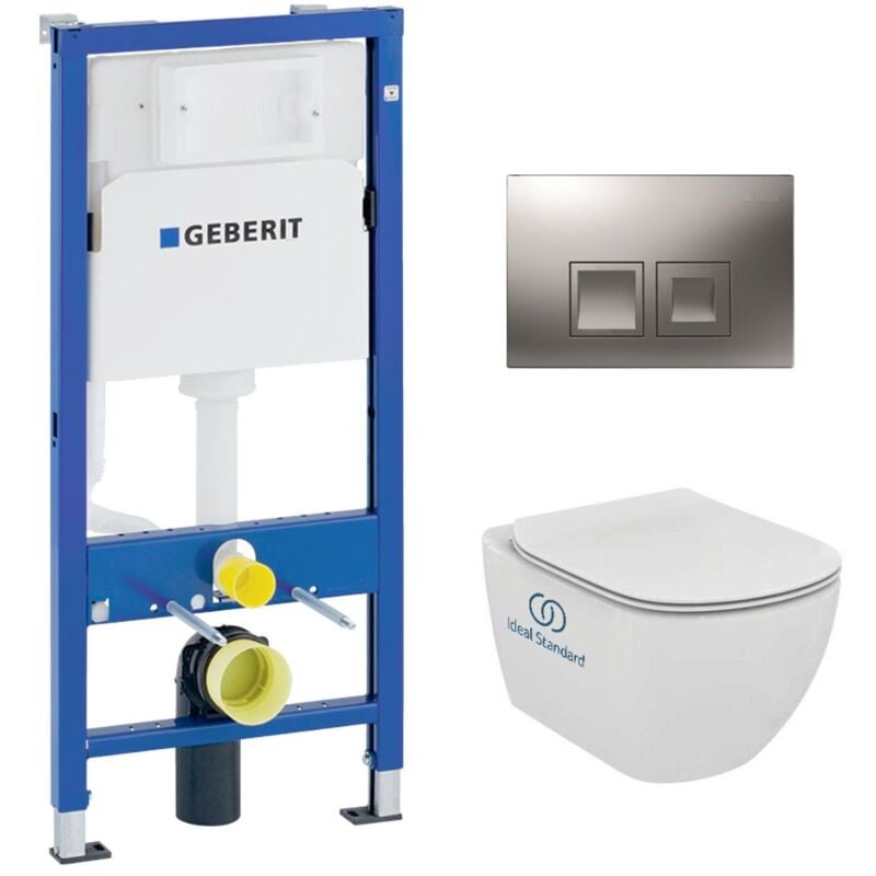 foto del prodotto geberit pack wc duofix up100 wc ideal standard tesi aquablade placca delta50 cromo opaco