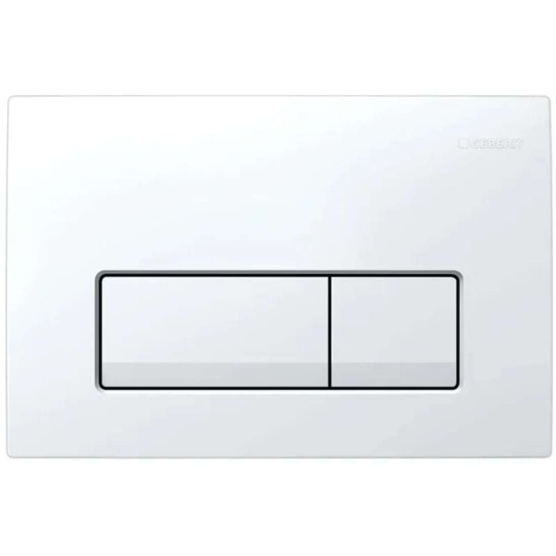 foto del prodotto geberit piastra di sgancio delta 50, a due tocchi, bianco alpino 115.119.11.1 