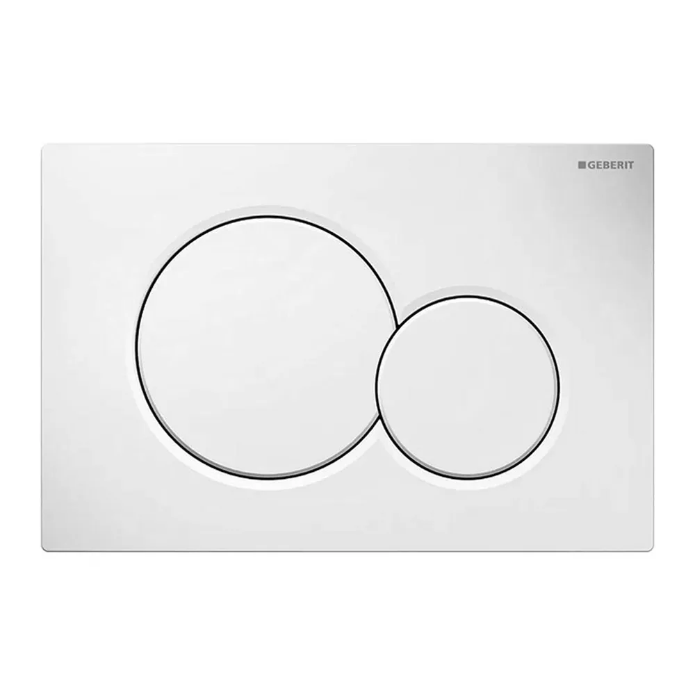 foto del prodotto geberit placca di comando sigma 01 doppio tasto bianco