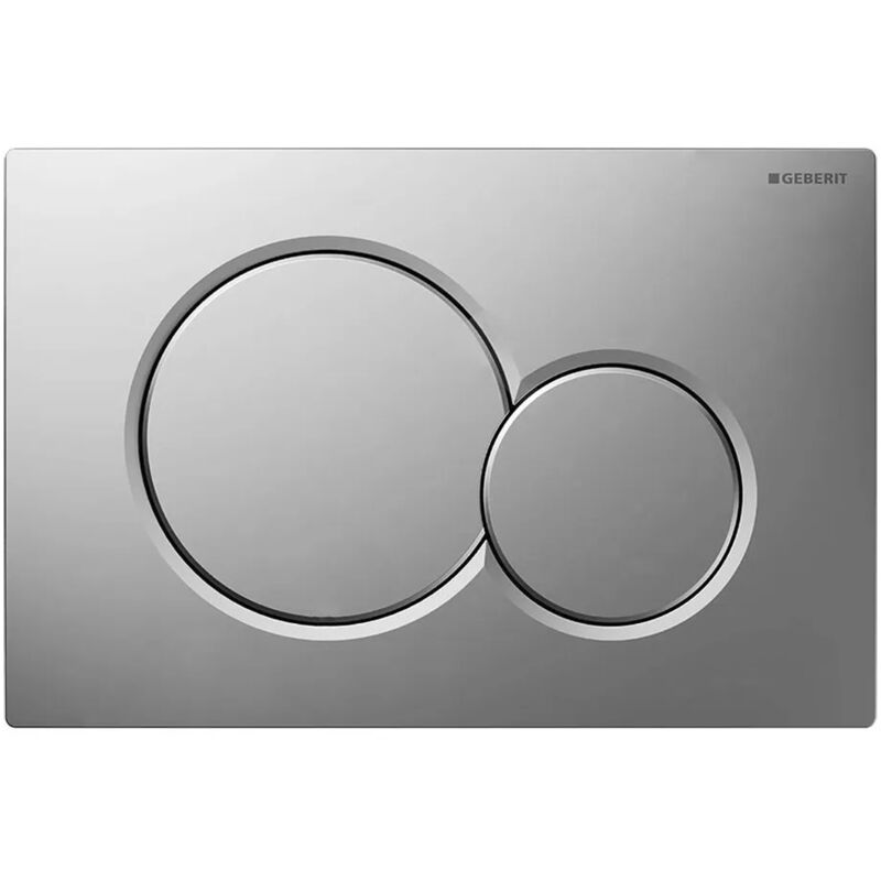 foto del prodotto geberit placca di comando sigma 01 doppio tasto cromato opaco