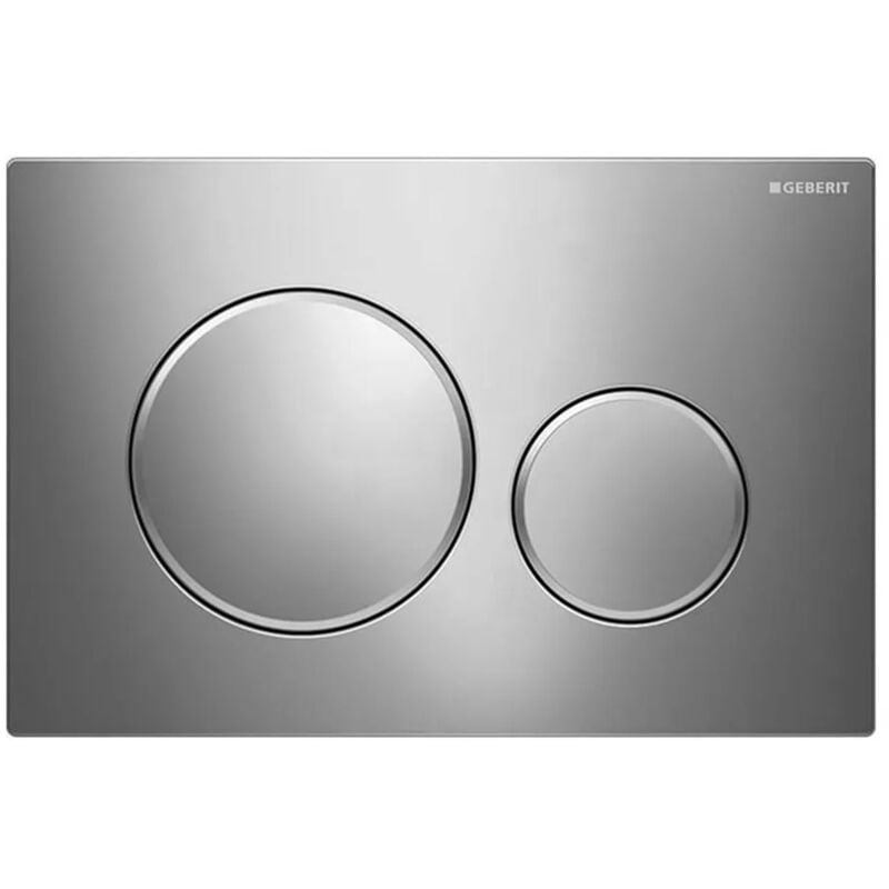 foto del prodotto geberit placca di comando sigma 20 doppio tasto cromo lucido cromo satinato