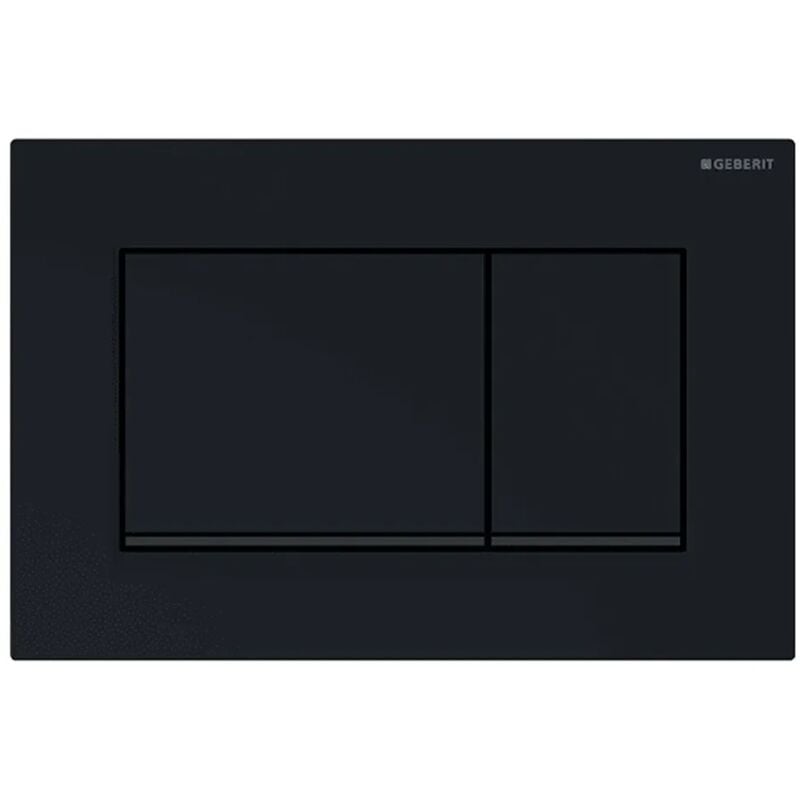 foto del prodotto geberit placca di comando sigma 30 doppio tasto nero nero opaco