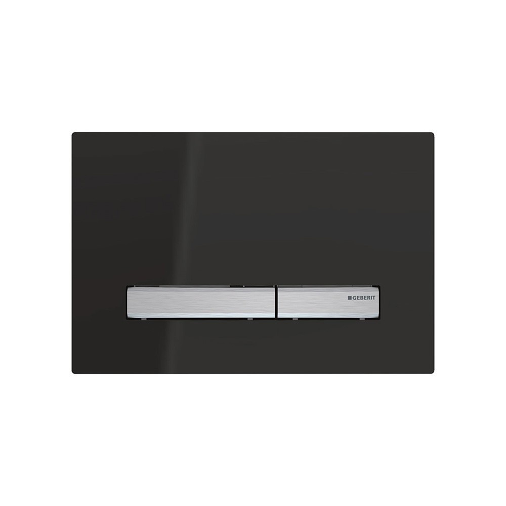 foto del prodotto geberit placca di comando sigma 50 square nero 9005 cromato 115.788.dw.2