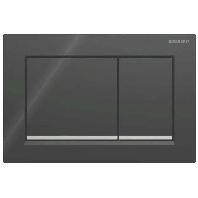 foto del prodotto geberit placca omega20 square nero cromato lucido 115.080.km.1 nero