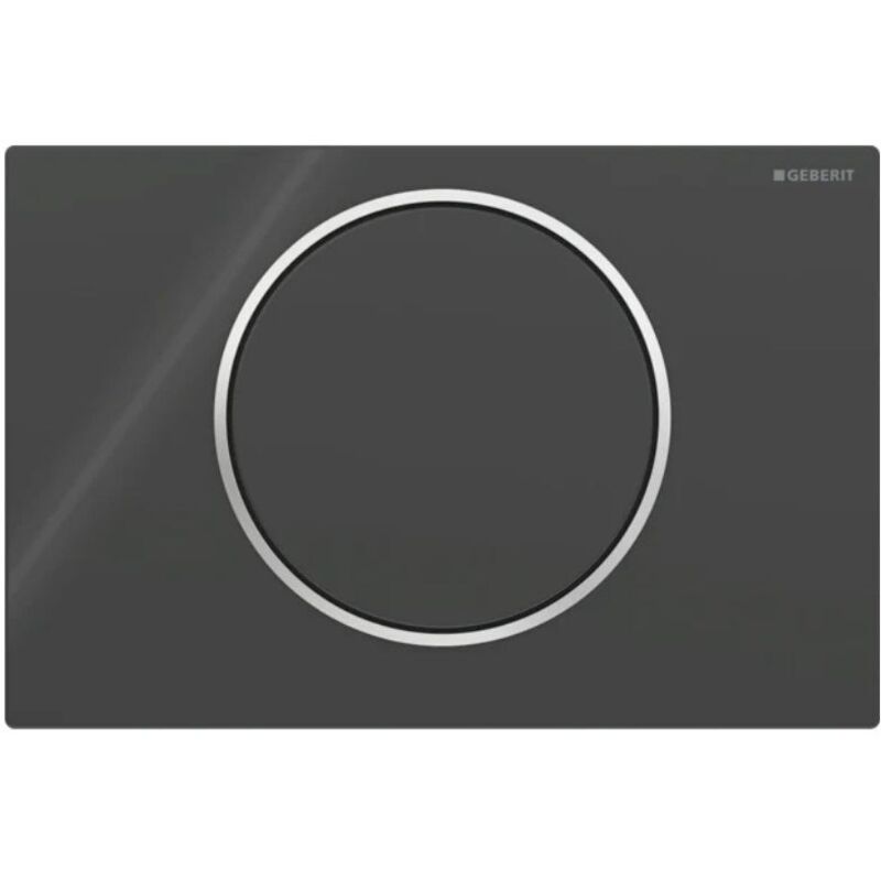 foto del prodotto geberit placca sigma10 round nero cromato lucido 115.758.km.5 nero