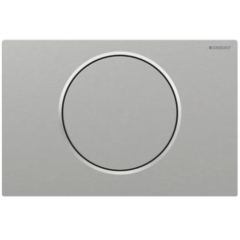 foto del prodotto geberit placca sigma10 round spazzolato lucidato 115.758.sn.5 acciaio spazzolato