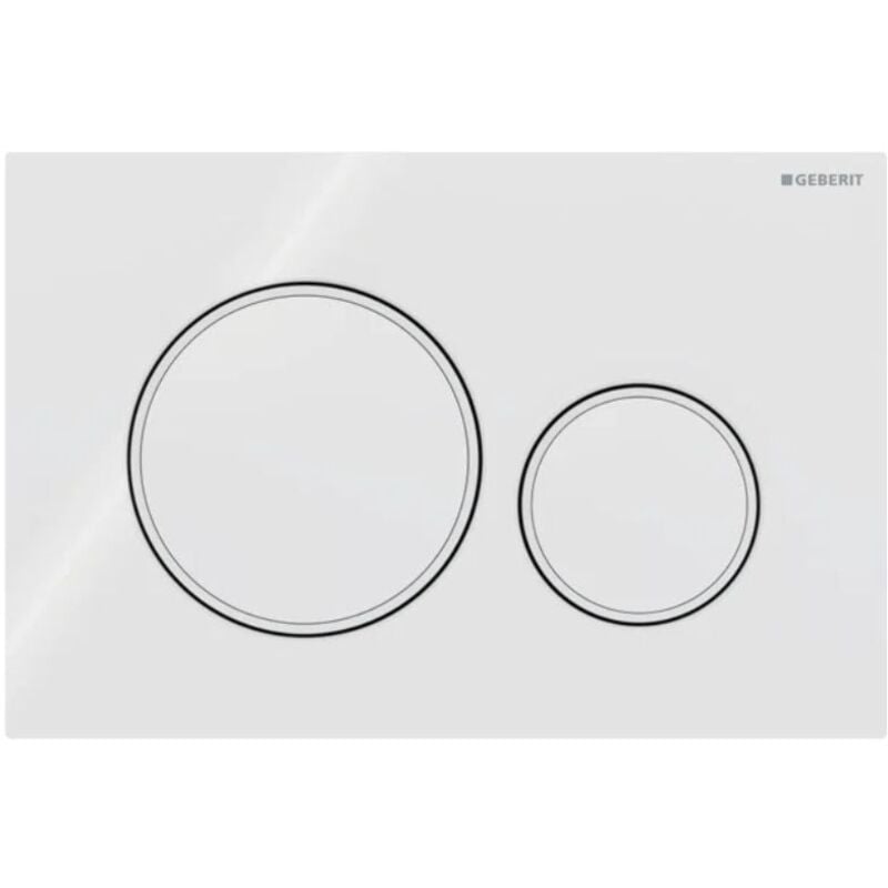 foto del prodotto geberit placca sigma20 round bianco bianco opaco doppio tasto 115.882.11.1 bianco