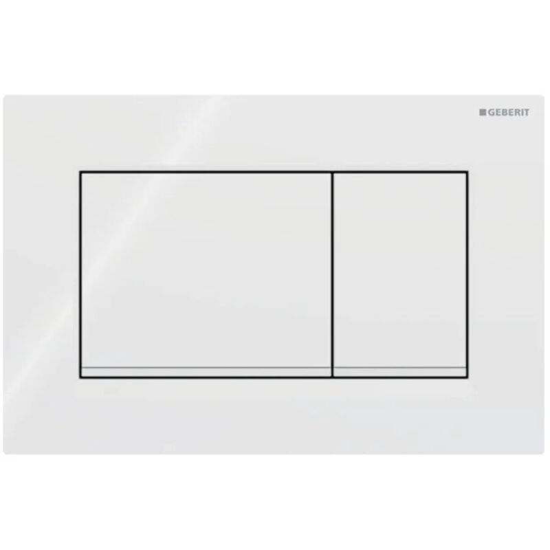 foto del prodotto geberit placca sigma20 square bianco bianco opaco doppio tasto 115.883.11.1 bianco
