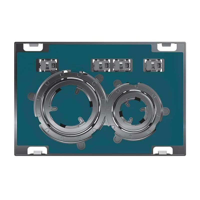 foto del prodotto geberit placca sigma50 round personalizzabile cromato doppio tasto 115.884.00.1 cromato