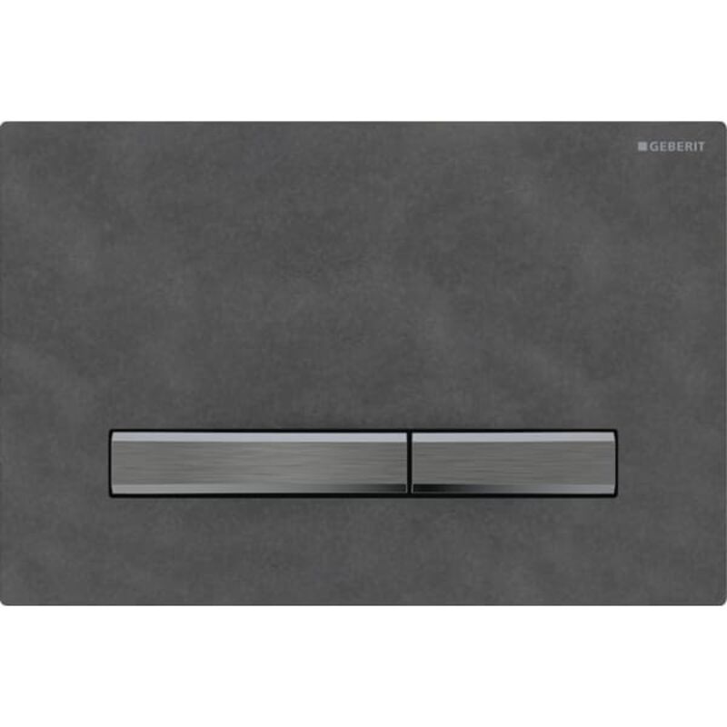 foto del prodotto geberit placca sigma50 square ardesia mustang nero cromato doppio tasto 115.671.jm.2 ardesia mustang