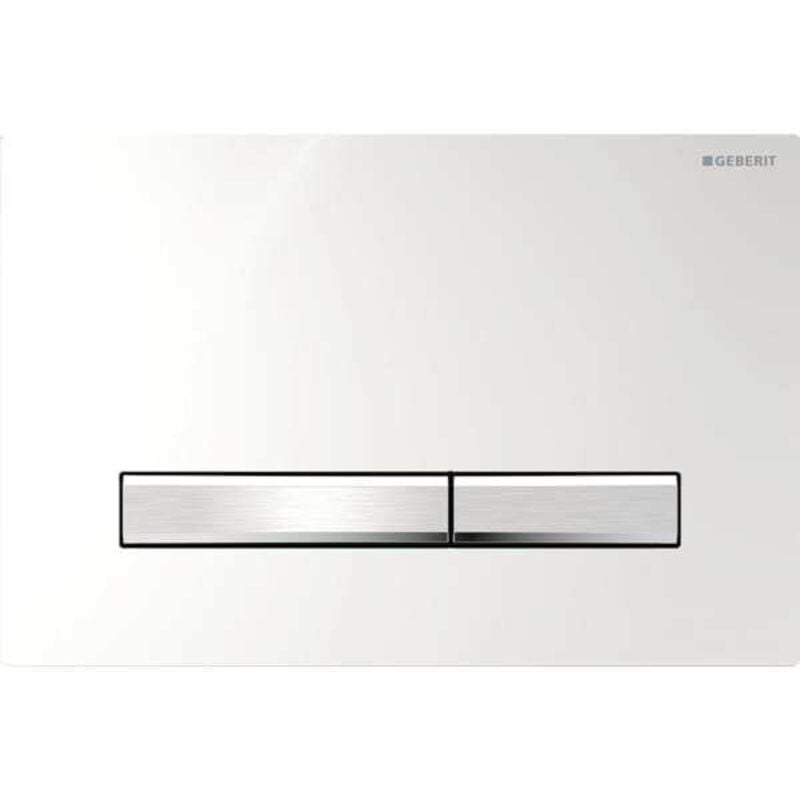 foto del prodotto geberit placca sigma50 square cromato lucido cromo doppio tasto 115.788.21.2 cromato
