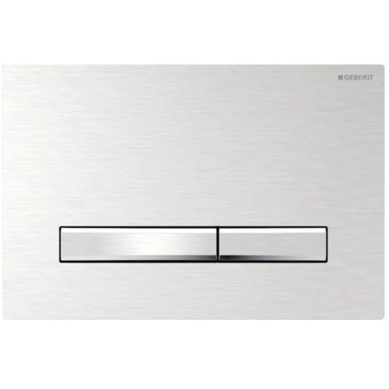 foto del prodotto geberit placca sigma50 square cromato spazzolato cromo doppio tasto 115.788.gh.2 cromato