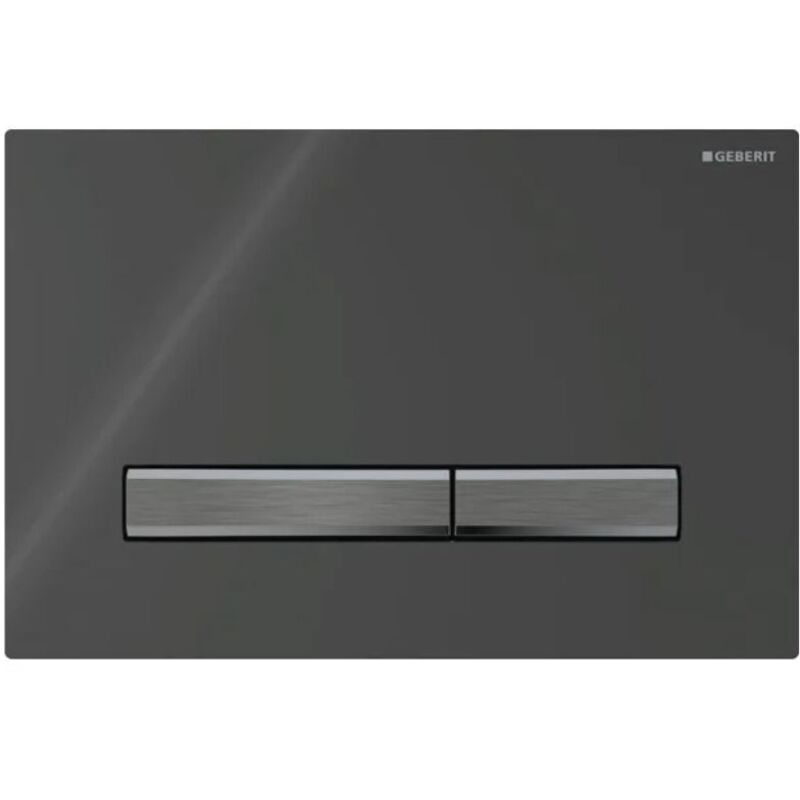 foto del prodotto geberit placca sigma50 square nero nero cromato doppio tasto 115.671.dw.2 nero