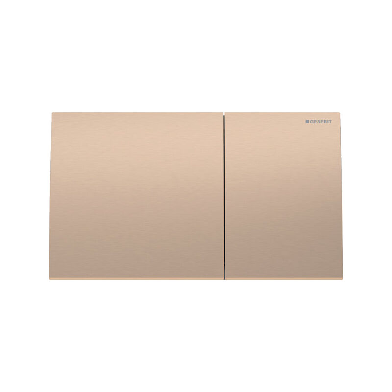 foto del prodotto geberit placca sigma70 square oro rosso spazzolato doppio tasto 115.622.qb.1 oro rosso